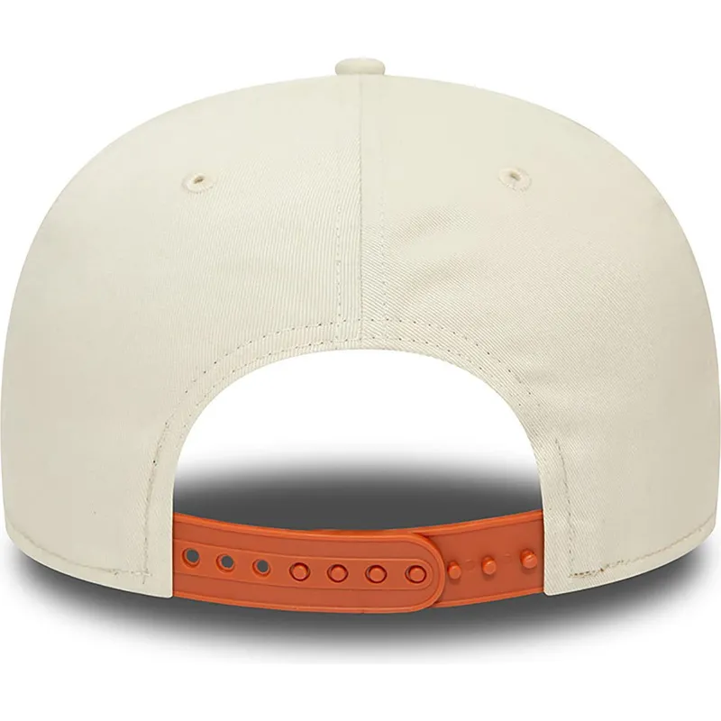 mutzen-flach-beige-snapback-marron-9fifty-patch-der-new-york-yankees-mlb-von-new-era