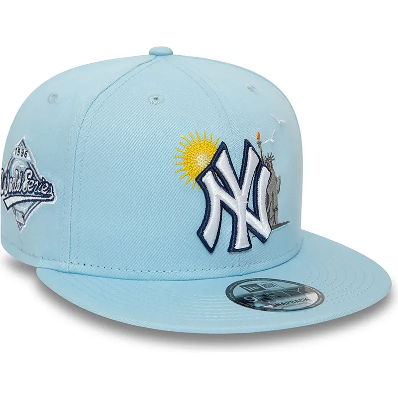 Gorra plana azul claro snapback 9FIFTY Summer Icon de New York