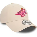 new-era-curved-brim-9forty-crab-character-beige-adjustable-cap