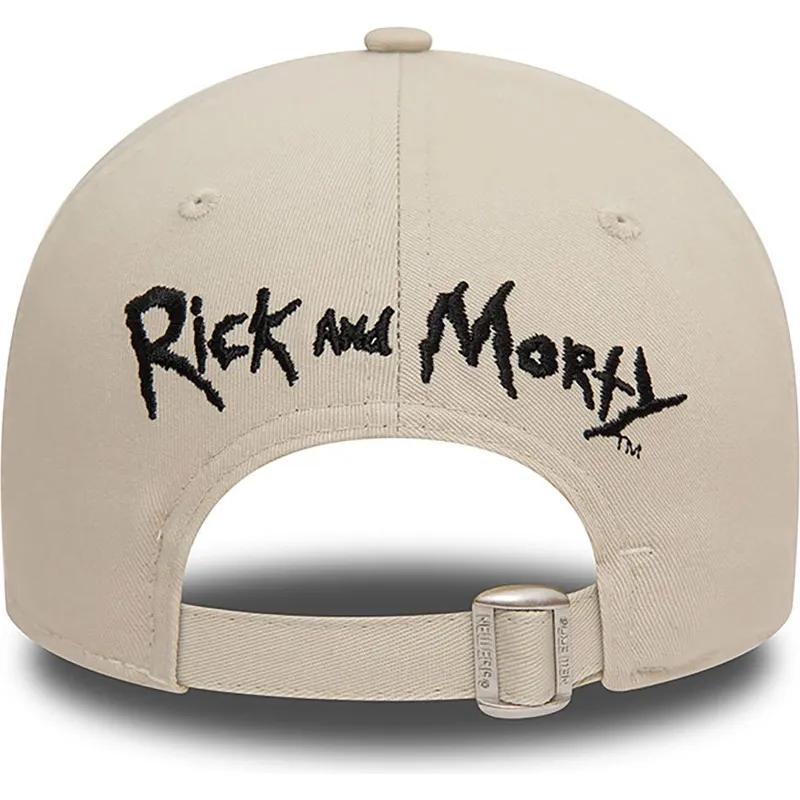 beige-verstellbare-curved-cap-9forty-character-morty-smith-rick-und-morty-von-new-era
