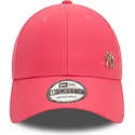 rosa-verstellbare-curved-cap-9forty-flawless-der-new-york-yankees-mlb-von-new-era