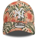 mutzen-gebogen-multicolor-verstellbares-band-9forty-tropical-der-new-york-yankees-mlb-von-new-era