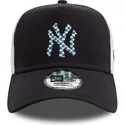 trucker-cap-marineblau-und-weiss-a-frame-seasonal-infill-new-york-yankees-mlb-von-new-era