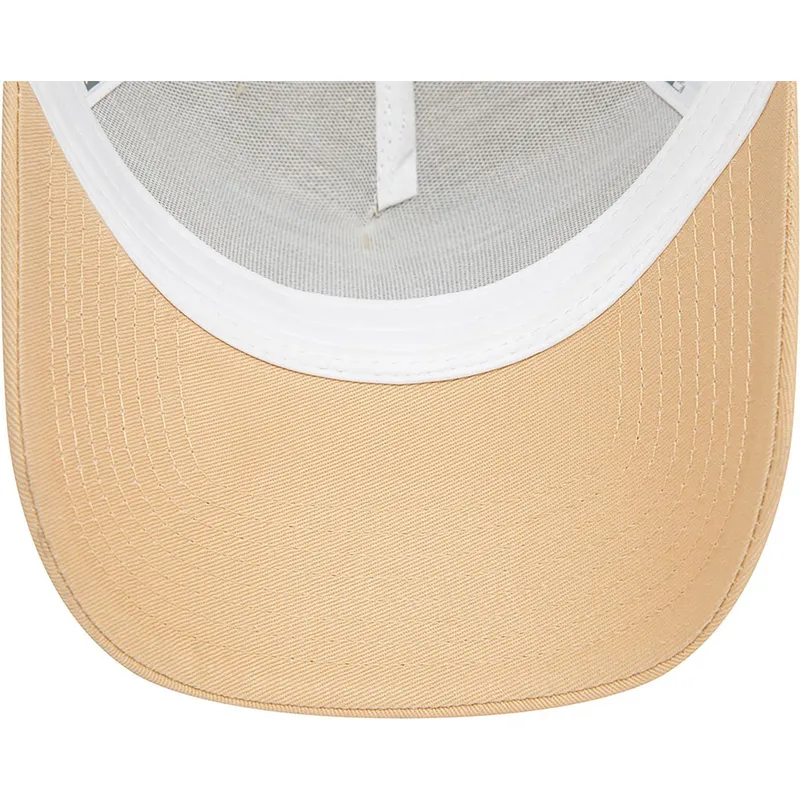 new-era-mlb-los-angeles-dodgers-a-frame-seasonal-infill-hellbraune-und-weisse-trucker-kappe