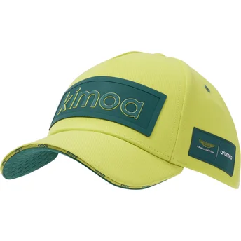 Regulowana czapka z daszkiem w kolorze żółtym i zielonym Patch Aston Martin F1 Team X Kimoa