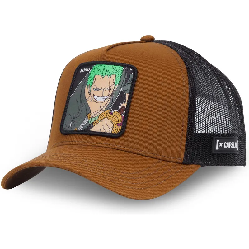 mutzen-gebogen-braun-snapback-roronoa-zoro-one-piece-von-capslab mutzen-gebogen-braun-snapback-roronoa-zoro-one-piece-von-capslab