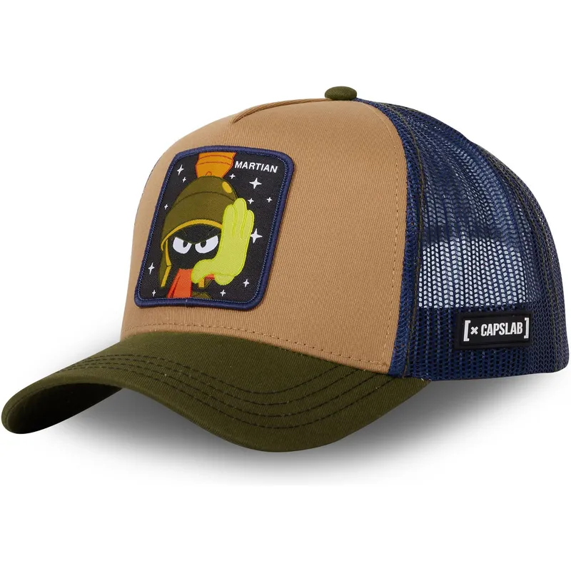 gorra-trucker-marron-azul-y-verde-marvin-el-marciano-mar1-ct-looney-tunes-de-capslab