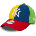 bojd-flerfargad-justerbar-keps-for-barn-9forty-block-new-york-yankees-mlb-fran-new-era