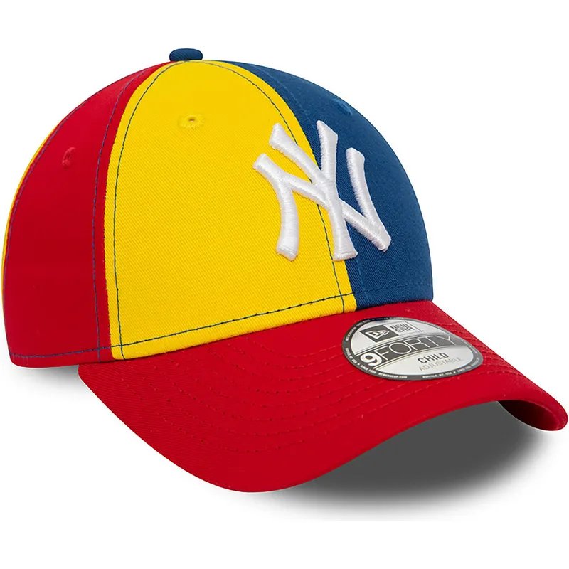 bojd-flerfargad-justerbar-keps-for-barn-9forty-block-new-york-yankees-mlb-fran-new-era