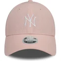 gorra-curva-rosa-ajustable-para-mujer-9forty-linen-de-new-york-yankees-mlb-de-new-era