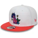weisse-und-rote-flache-snapback-kappe-9fifty-floral-der-los-angeles-dodgers-mlb-von-new-era