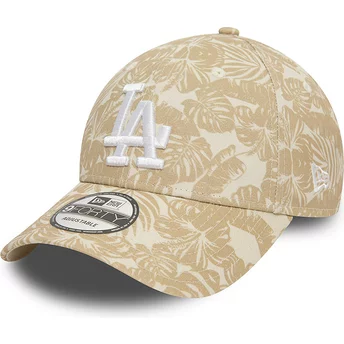 Casquette courbée marron ajustable 9FORTY Summer All Over Print Los Angeles Dodgers MLB New Era