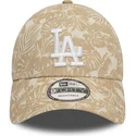 gorra-curva-marron-ajustable-9forty-summer-all-over-print-de-los-angeles-dodgers-mlb-de-new-era