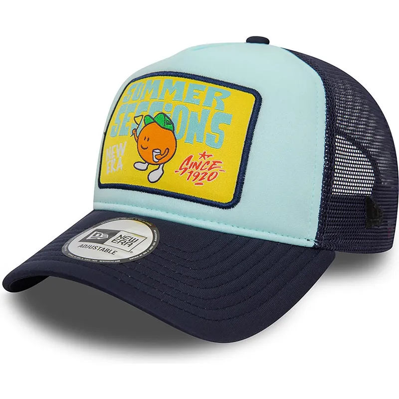 mutzen-gebogen-blau-snapback-a-frame-von-new-era mutzen-gebogen-blau-snapback-a-frame-von-new-era