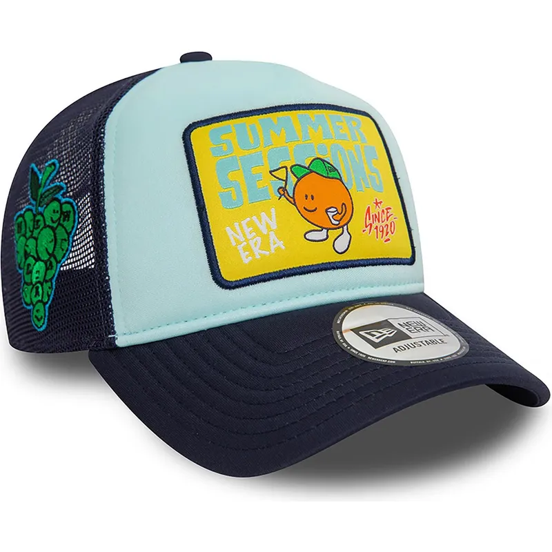 mutzen-gebogen-blau-snapback-a-frame-von-new-era mutzen-gebogen-blau-snapback-a-frame-von-new-era