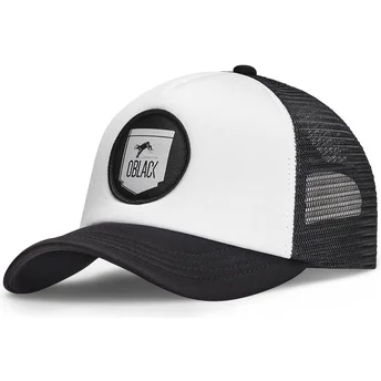 Cappello trucker bianco e nero Classic di Oblack