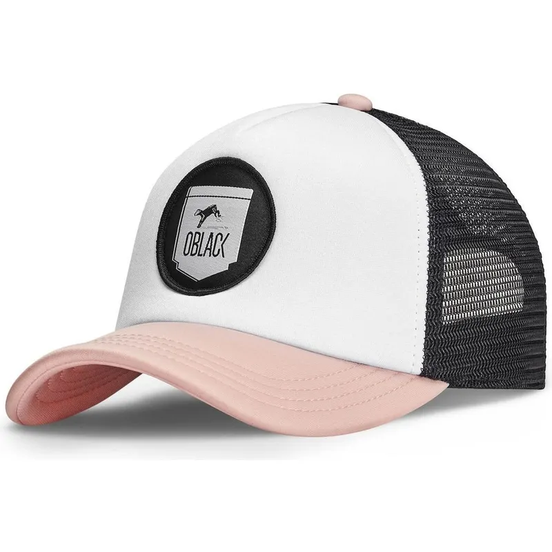 trucker-cap-weiss-schwarz-und-rosa-classic-von-oblack