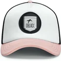 cappellino-trucker-bianco-nero-e-rosa-classic-di-oblack