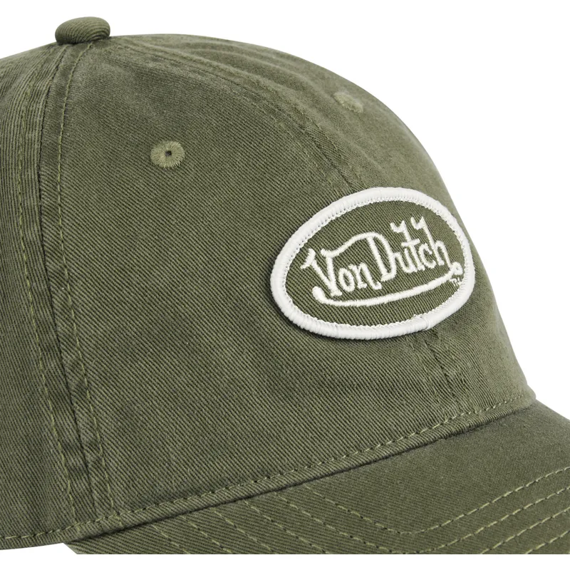 cappellino-verde-con-visiera-curva-regolabile-log-kak-di-von-dutch