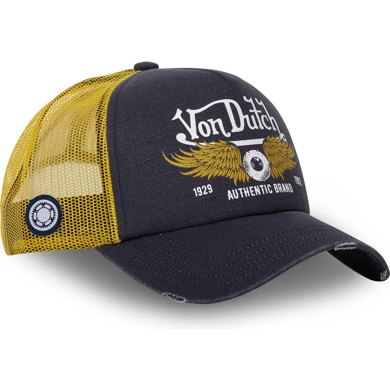trucker-cap-grau-und-gelb-crew14-von-von-dutch