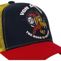 von-dutch-wol-marineblau-gelb-und-rot-trucker-cap