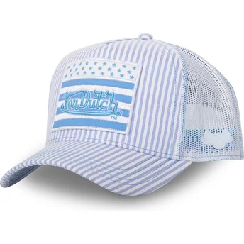 Blå och vit truckerkeps FLAG C från Von Dutch