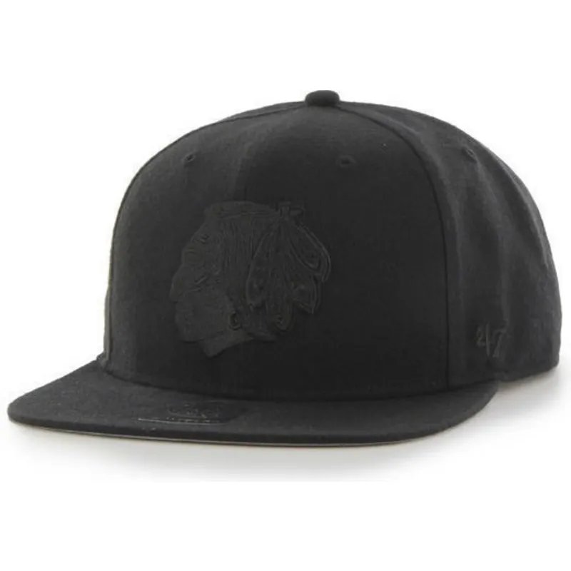 mutzen-flach-schwarz-snapback-der-chicago-blackhawks-nhl-von-47-brand mutzen-flach-schwarz-snapback-der-chicago-blackhawks-nhl-von-47-brand