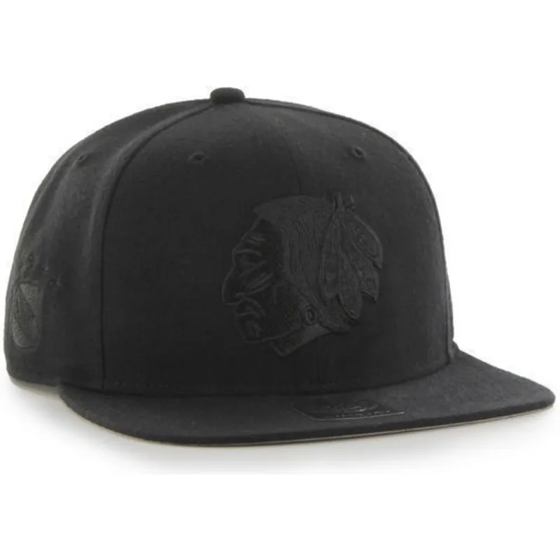 mutzen-flach-schwarz-snapback-der-chicago-blackhawks-nhl-von-47-brand mutzen-flach-schwarz-snapback-der-chicago-blackhawks-nhl-von-47-brand