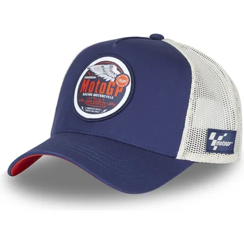 Casquette trucker bleue et blanche MOTO GP1 Von Dutch