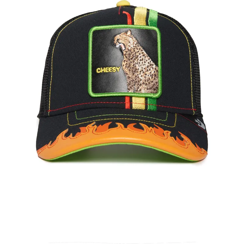 cappellino-trucker-nero-ghepardo-cheesy-dangerously-supercharged-the-farm-di-goorin-bros