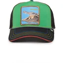 gorra-trucker-verde-e-nera-coccodrillo-trouble-32-in-twenty-insert-coin-vol2-the-farm-di-goorin-bros