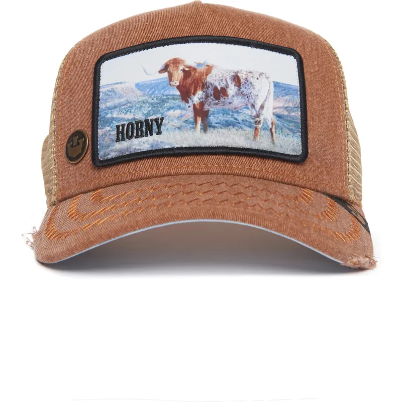 trucker-keps-brun-oxe-horny-model-no-h02ny-rodeo-the-farm-fran-goorin-bros