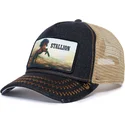 gorra-trucker-nera-e-beige-cavallo-stallion-modello-n-5741110n-rodeo-the-farm-di-goorin-bros
