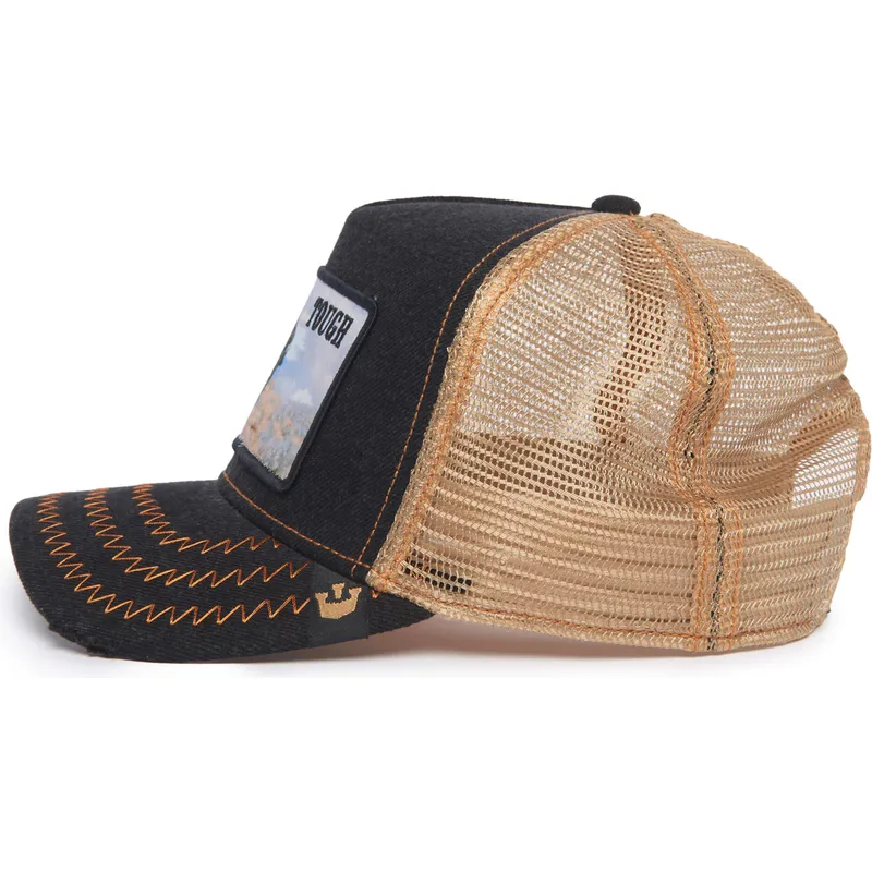 cappellino-trucker-nero-e-beige-bufalo-tough-model-no-70u9h-rodeo-the-farm-di-goorin-bros