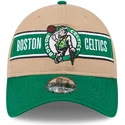 braune-und-grune-verstellbare-curved-cap-9twenty-draft-2024-der-boston-celtics-nba-von-new-era