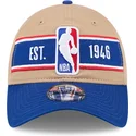 cappellino-curvo-marrone-e-blu-regolabile-9twenty-draft-2024-nba-di-new-era
