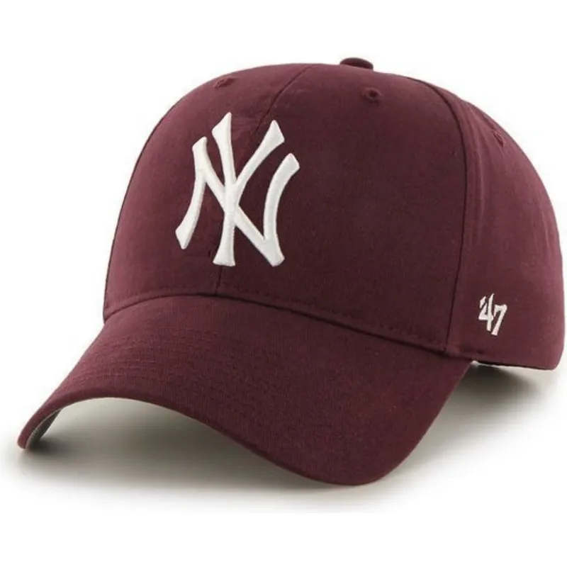 mutzen-gebogen-rot-verstellbares-band-granate-der-new-york-yankees-mlb-von-47-brand mutzen-gebogen-rot-verstellbares-band-granate-der-new-york-yankees-mlb-von-47-brand
