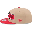 brazowo-czerwona-czapka-z-daszkiem-snapback-9fifty-draft-2024-chicago-bulls-nba-od-new-era