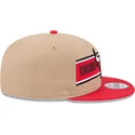 cappellino-piatto-marrone-e-rosso-snapback-9fifty-draft-2024-dei-chicago-bulls-nba-di-new-era