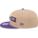 cappello-piatto-marrone-e-viola-snapback-9fifty-draft-2024-dei-los-angeles-lakers-nba-di-new-era