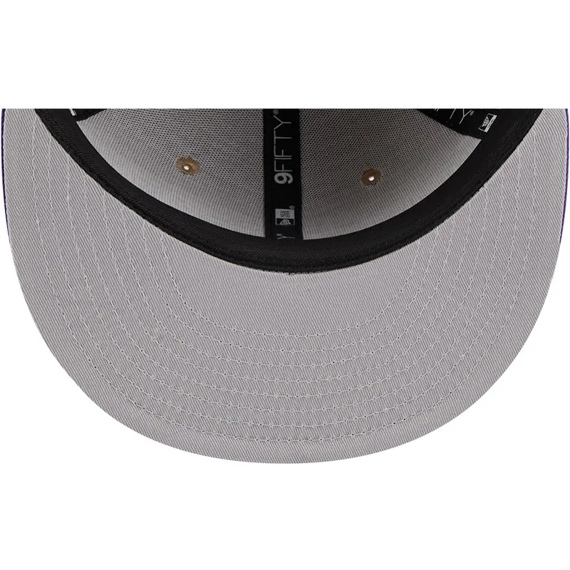 cappello-piatto-marrone-e-viola-snapback-9fifty-draft-2024-dei-los-angeles-lakers-nba-di-new-era