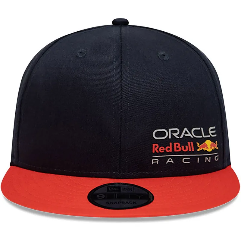 cappellino-piatto-blu-marino-e-arancione-snapback-9fifty-essential-di-red-bull-racing-formula-1-di-new-era