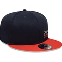 gorra-plana-azul-marino-y-naranja-snapback-9fifty-essential-de-red-bull-racing-formula-1-de-new-era