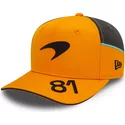 casquette-courbee-orange-et-grise-snapback-oscar-piastri-9fifty-original-fit-mclaren-racing-formula-1-new-era