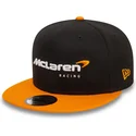 casquette-plate-noire-et-orange-snapback-9fifty-essentials-mclaren-racing-formula-1-new-era