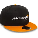 cappello-piatto-nero-e-arancione-snapback-9fifty-essentials-di-mclaren-racing-formula-1-di-new-era