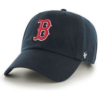 47 Brand Curved Brim Boston Red Sox MLB Clean Up Cap marineblau