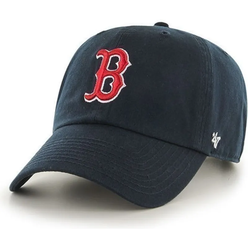 gebogene-marineblaue-kappe-von-boston-red-sox-mlb-clean-up-von-47-brand