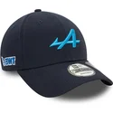 new-era-alpine-f1-team-formel-1-9forty-essential-repreve-snapback-kappe-mit-gebogenem-schirm-in-marineblau
