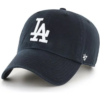 47 Brand Curved Brim Los Angeles Dodgers MLB Clean Up Black Cap